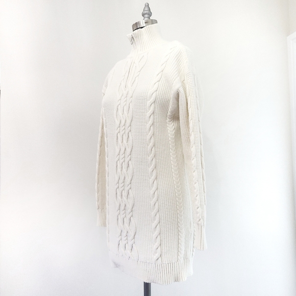 Aritzia Sunday Best Demi Chunky Cable Knit Ribbed Sweater Dress - Picture 6 of 14